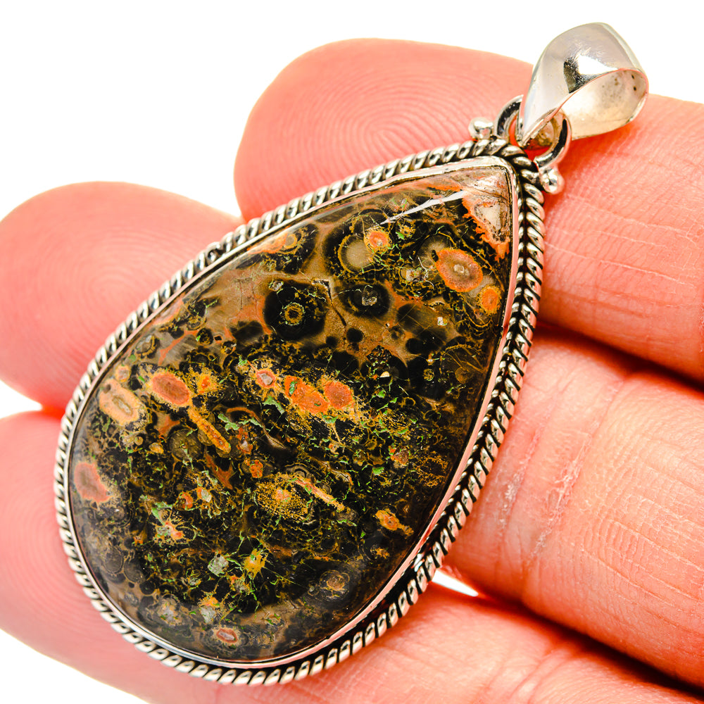 Fireworks Obsidian Pendants handcrafted by Anasilvercos - PD23295