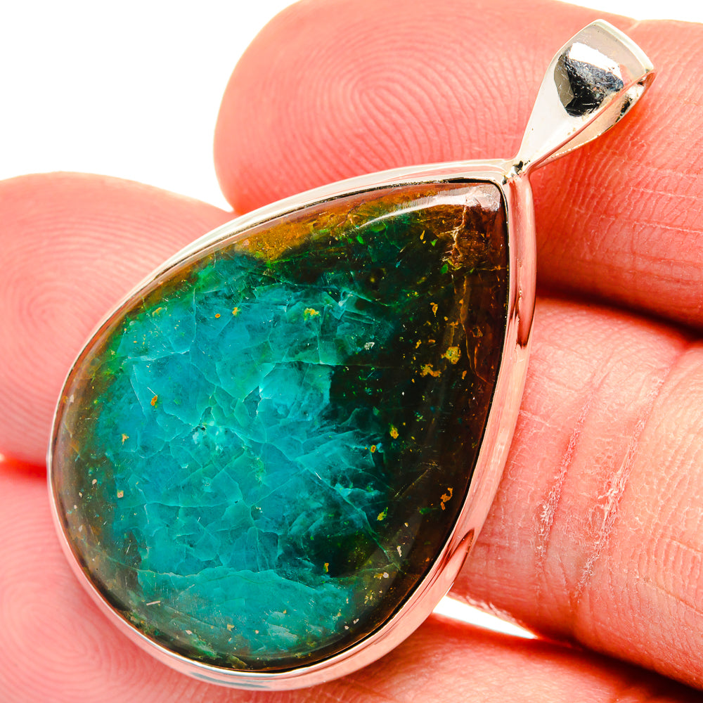 Chrysocolla Pendants handcrafted by Anasilvercos - PD23298