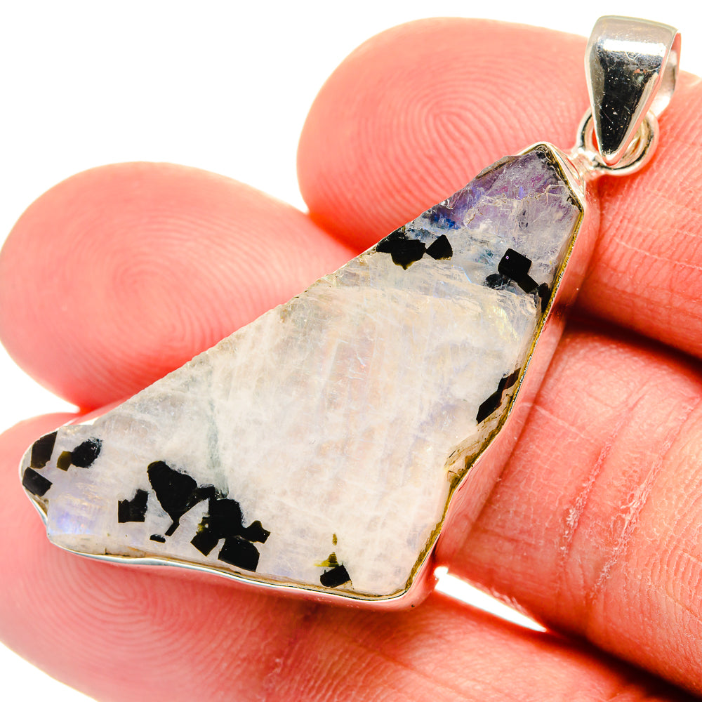 Rainbow Moonstone Pendants handcrafted by Anasilvercos - PD23315