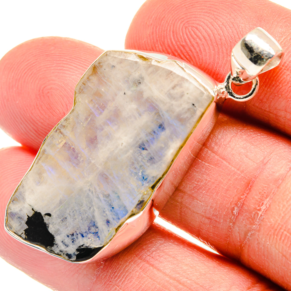 Rainbow Moonstone Pendants handcrafted by Anasilvercos - PD23318