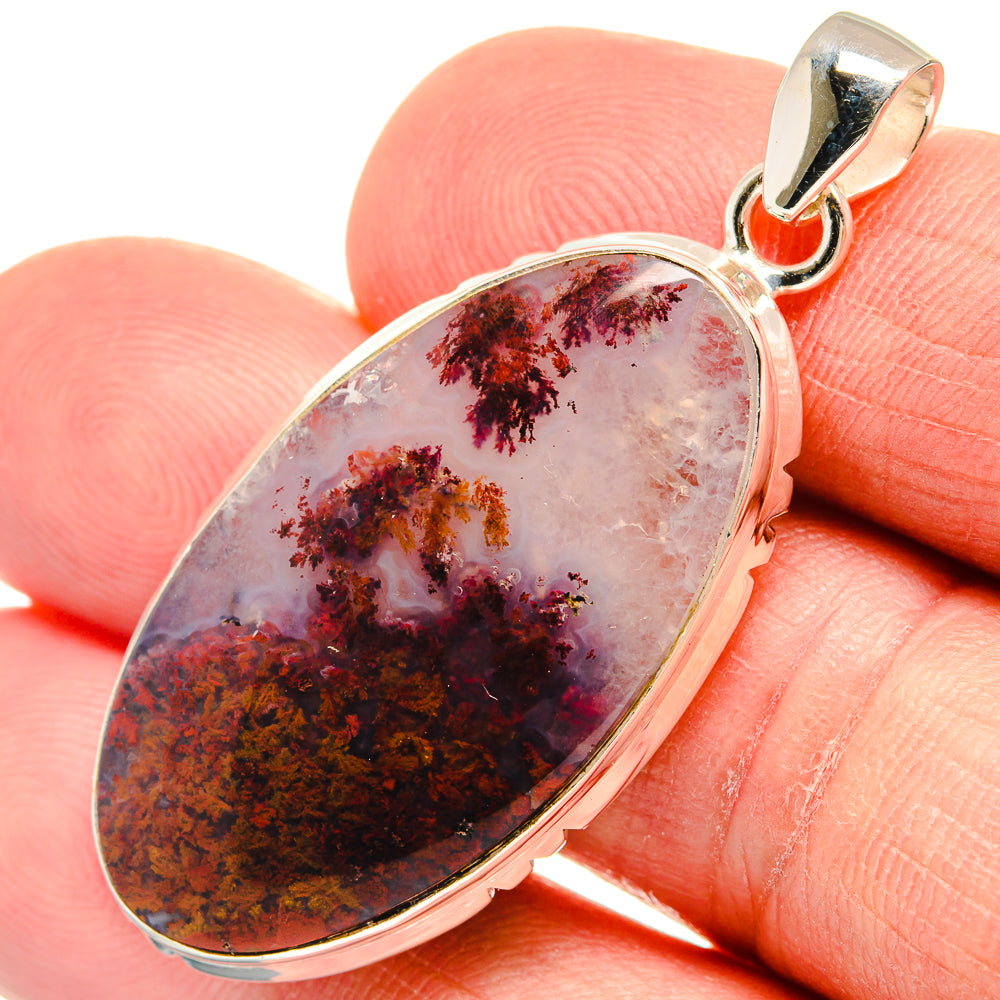 Plume Agate Pendants handcrafted by Anasilvercos - PD23332
