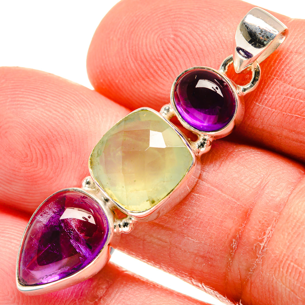 Prehnite Pendants handcrafted by Anasilvercos - PD23347