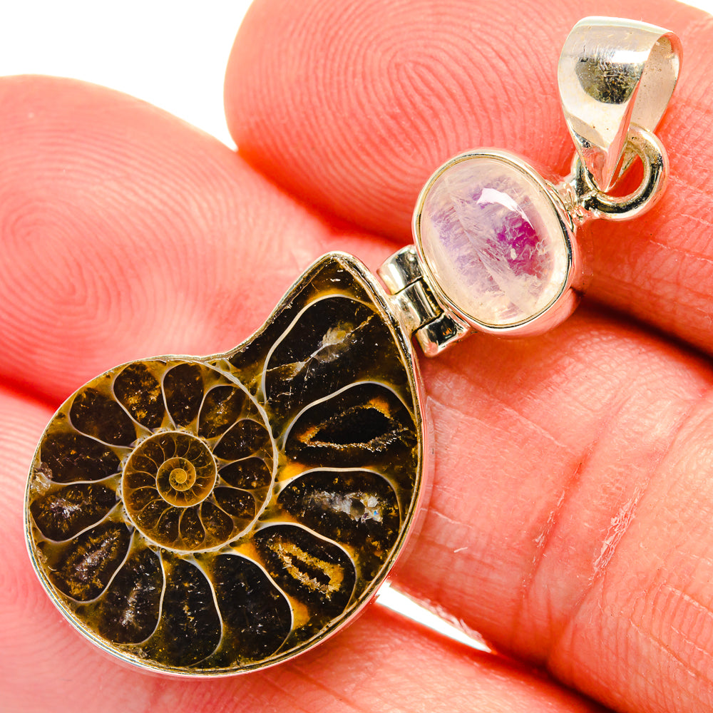 Ammonite Fossil Pendants handcrafted by Anasilvercos - PD23392