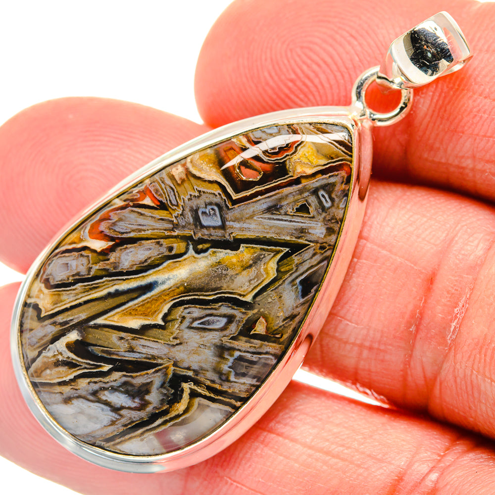 Turkish Tube Agate Pendants handcrafted by Anasilvercos - PD23396