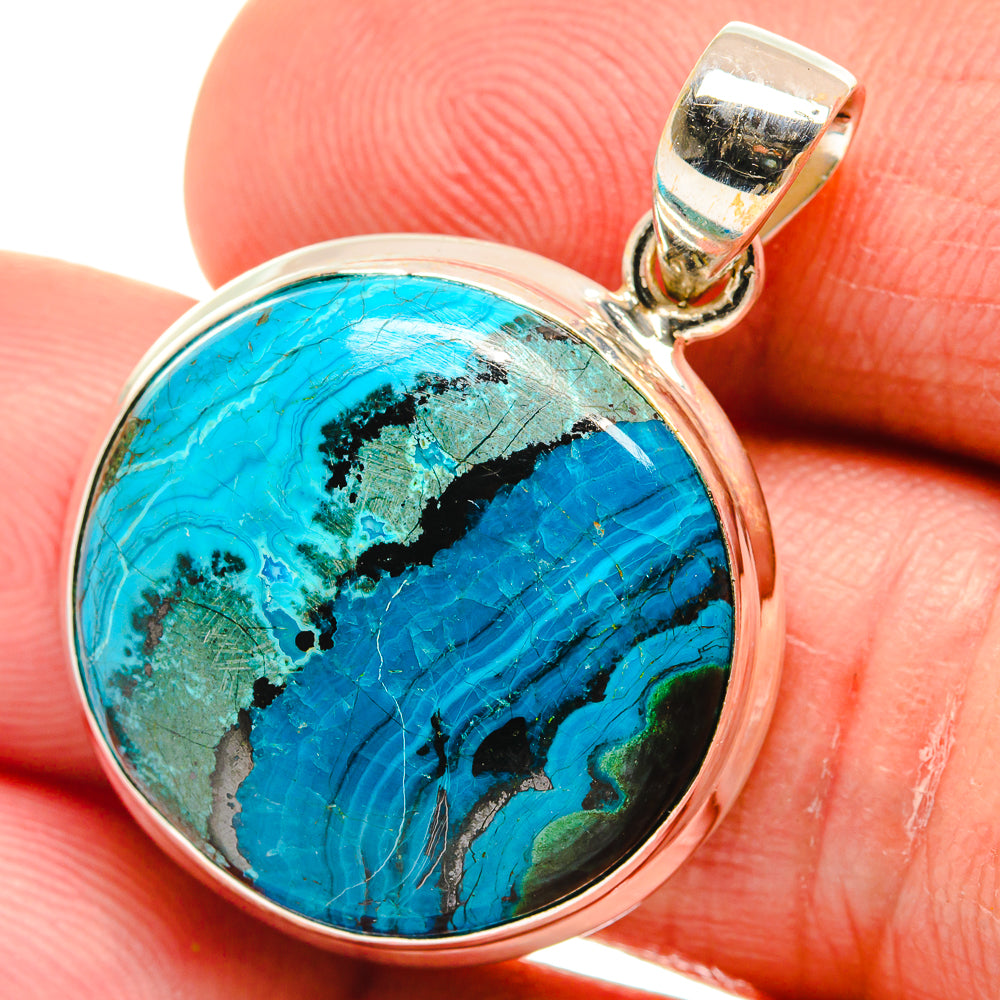 Chrysocolla Pendants handcrafted by Anasilvercos - PD23398