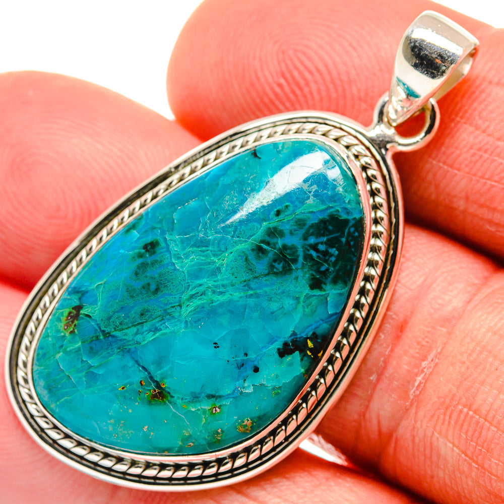 Chrysocolla Pendants handcrafted by Anasilvercos - PD23404