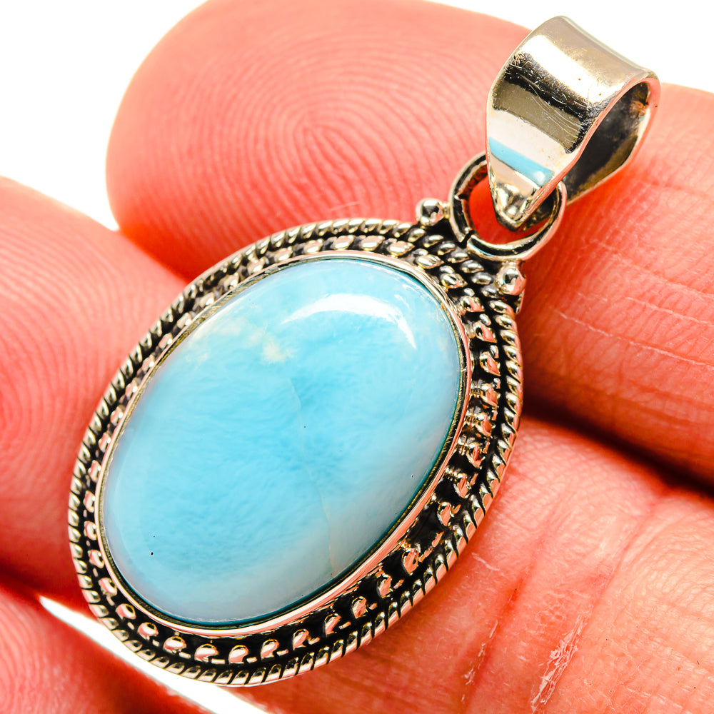 Larimar Pendants handcrafted by Anasilvercos - PD23410