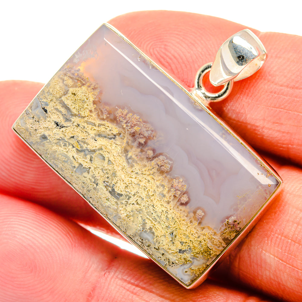 Plume Agate Pendants handcrafted by Anasilvercos - PD23436