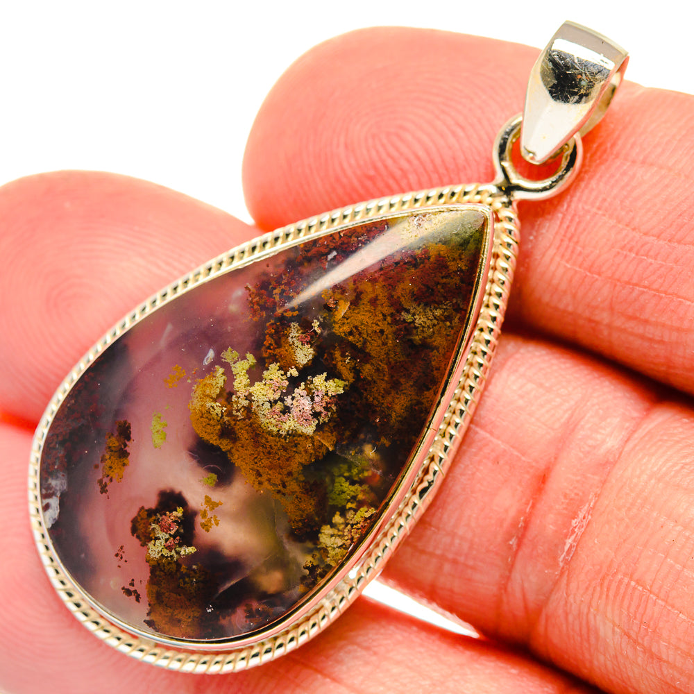 Plume Agate Pendants handcrafted by Anasilvercos - PD23438