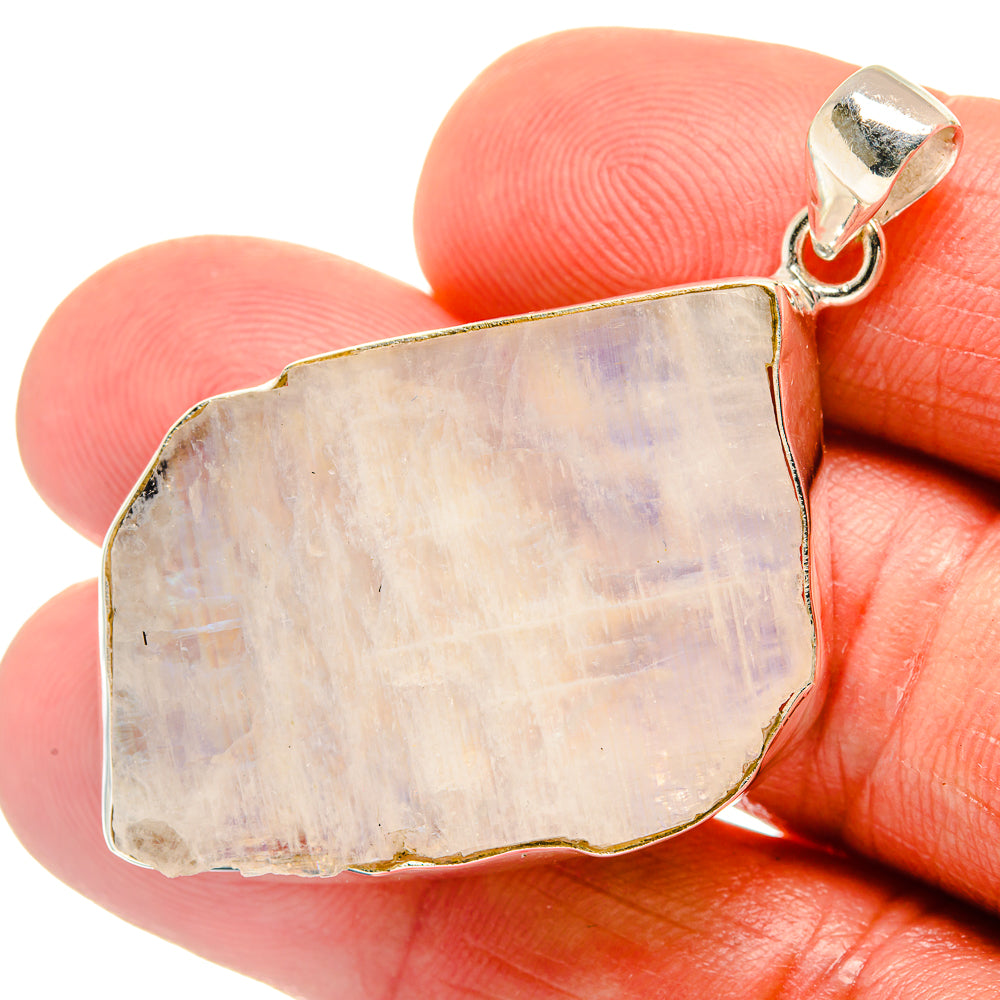 Rainbow Moonstone Pendants handcrafted by Anasilvercos - PD23471