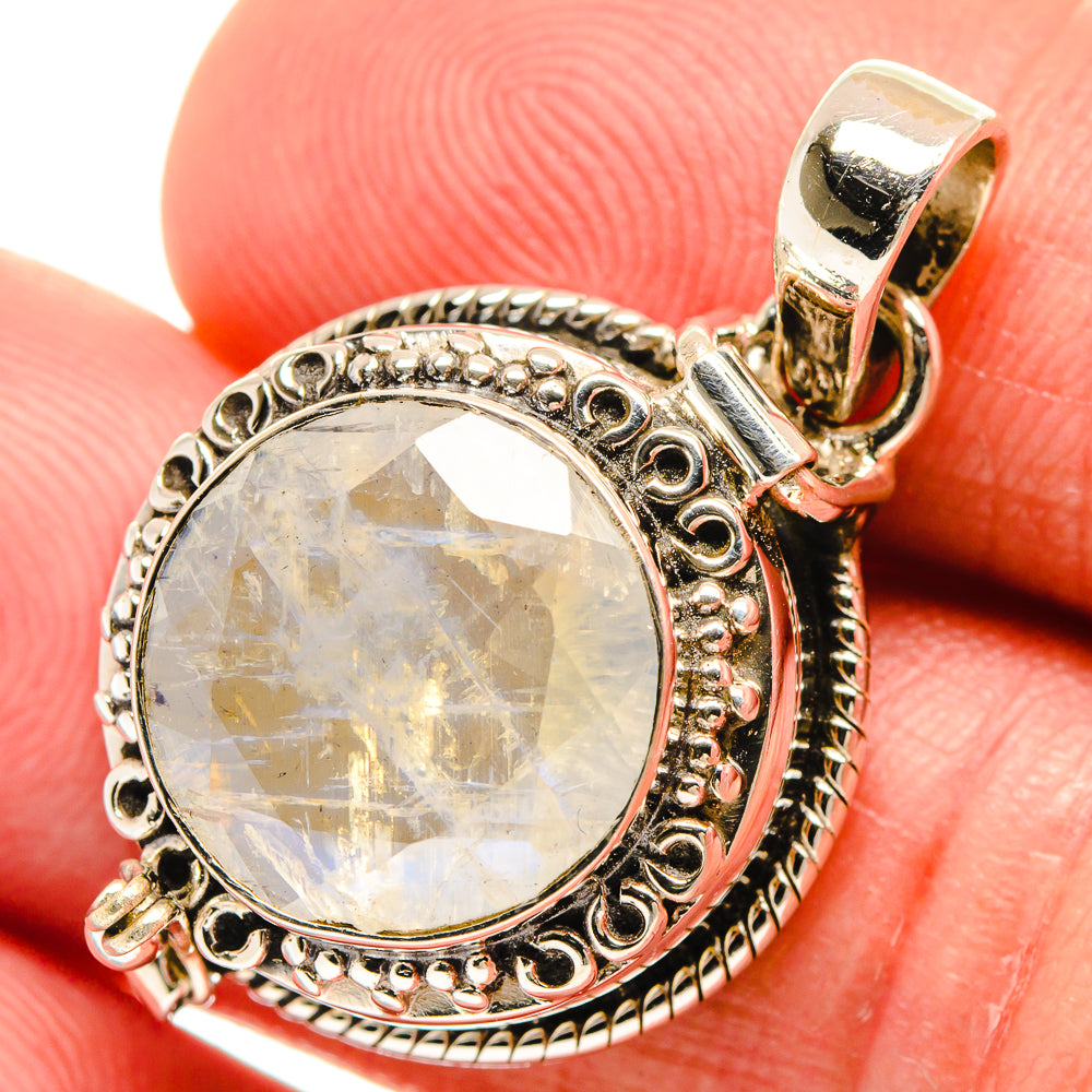 Rainbow Moonstone Pendants handcrafted by Anasilvercos - PD23482