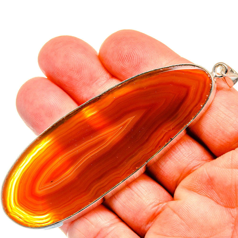 Red Botswana Agate Pendants handcrafted by Anasilvercos - PD23491