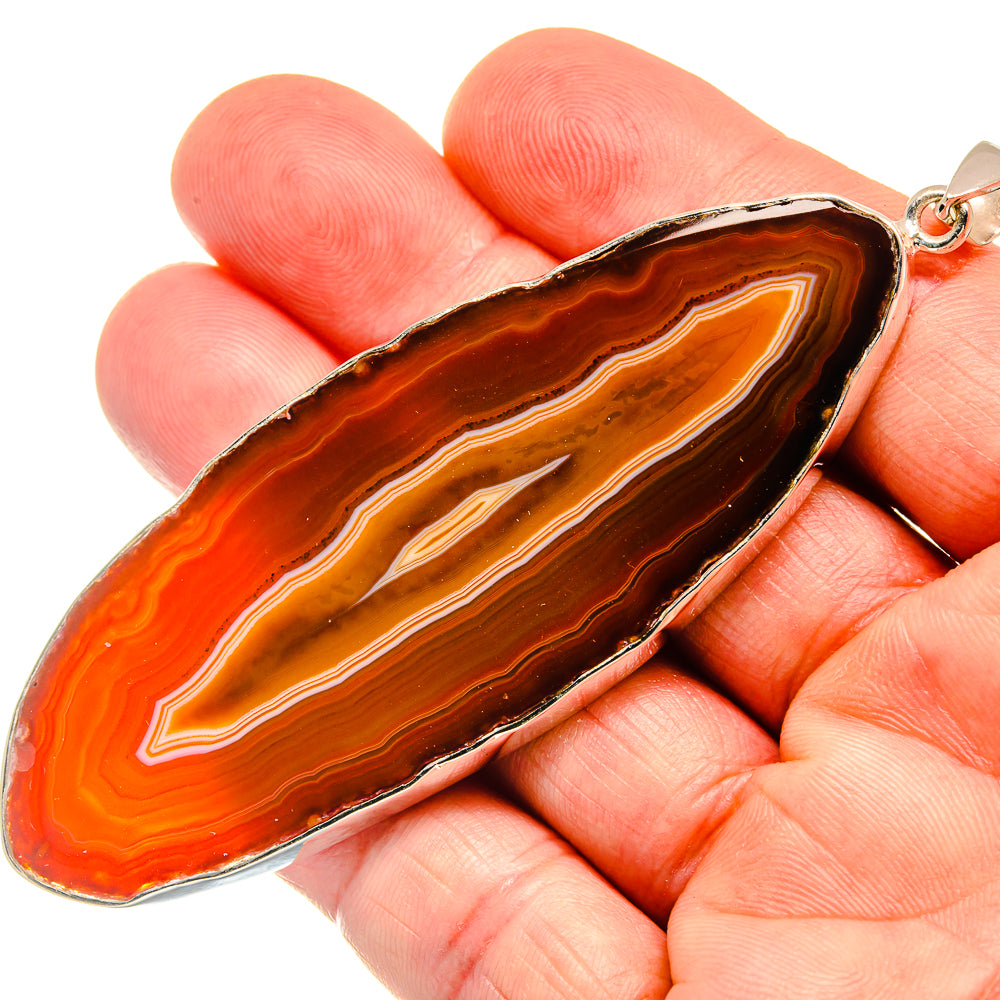 Red Botswana Agate Pendants handcrafted by Anasilvercos - PD23493