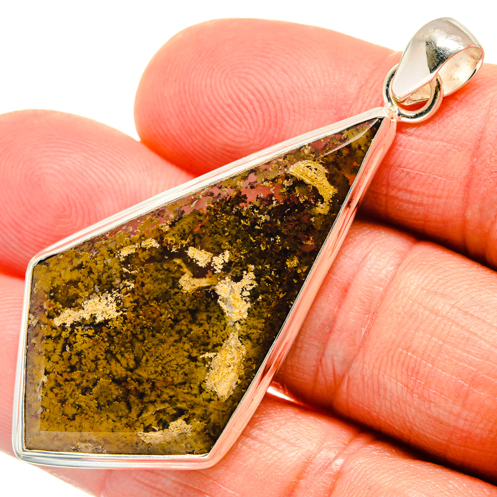 Plume Agate Pendants handcrafted by Anasilvercos - PD23495