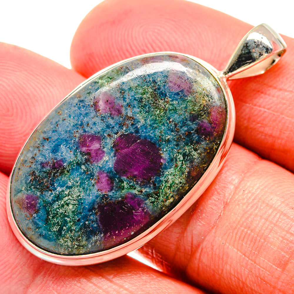 Ruby Fuchsite Pendants handcrafted by Anasilvercos - PD23502