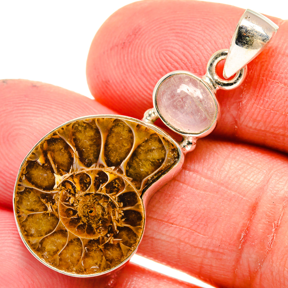 Ammonite Fossil Pendants handcrafted by Anasilvercos - PD23511