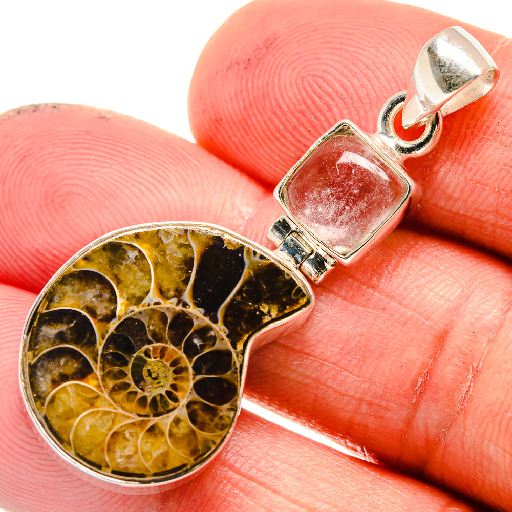 Ammonite Fossil Pendants handcrafted by Anasilvercos - PD23513