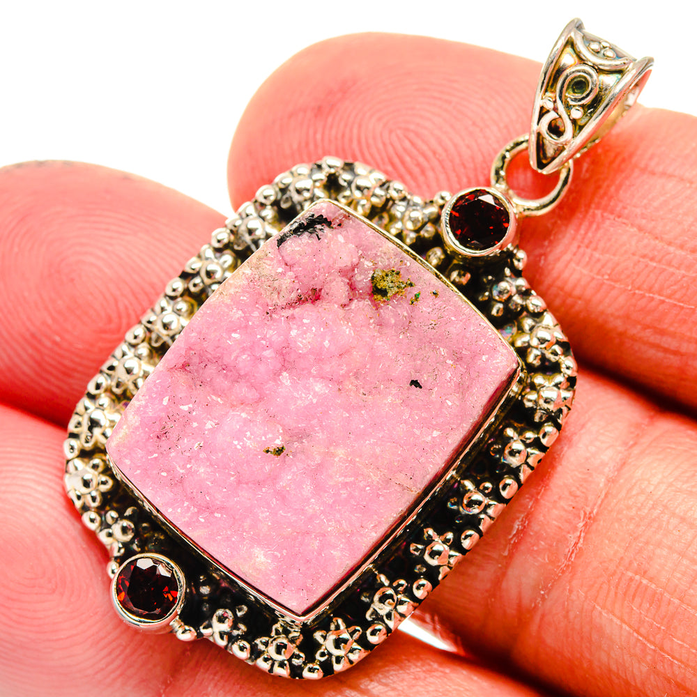 Cobalto Calcite Druzy Pendants handcrafted by Anasilvercos - PD23518