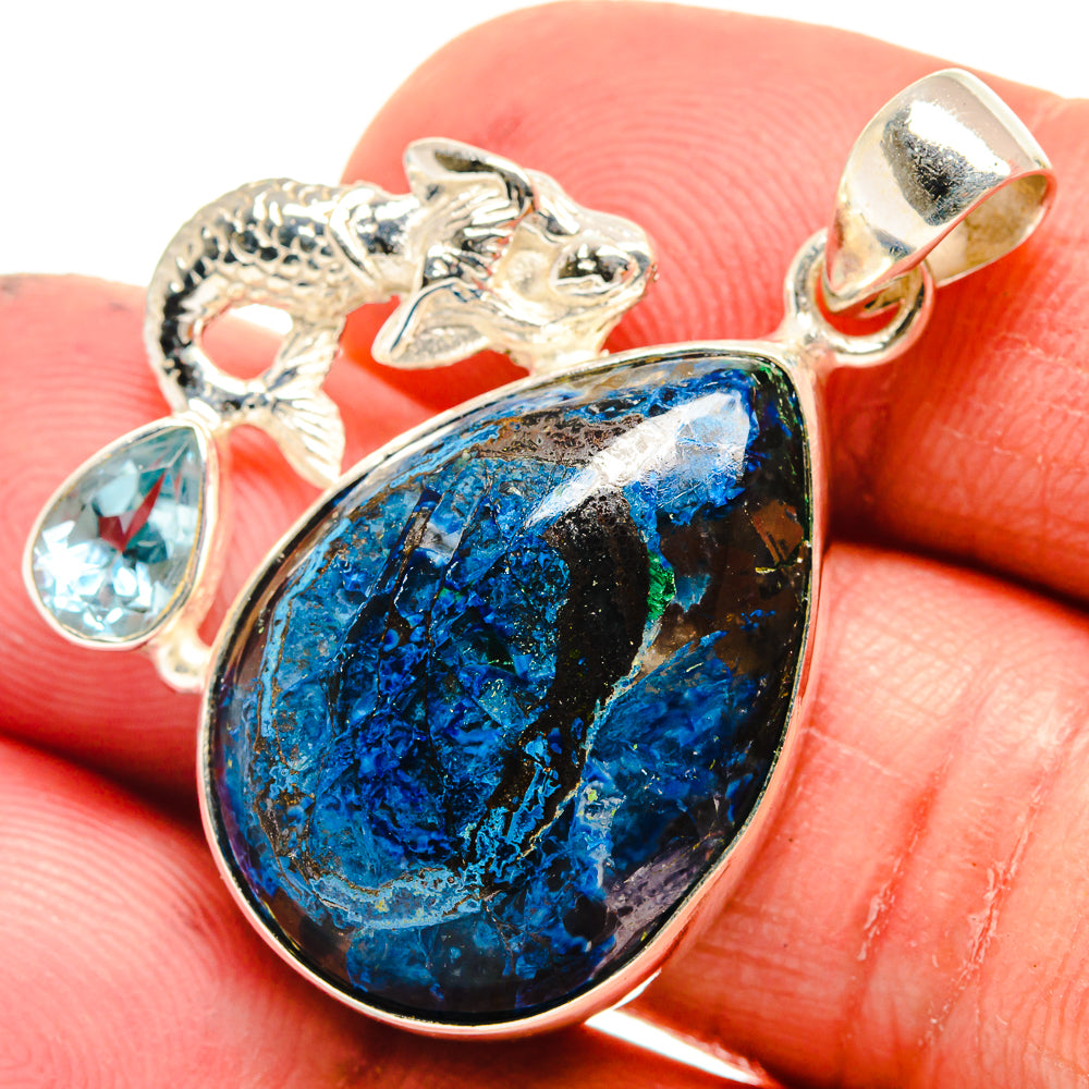 Azurite Pendants handcrafted by Anasilvercos - PD23521
