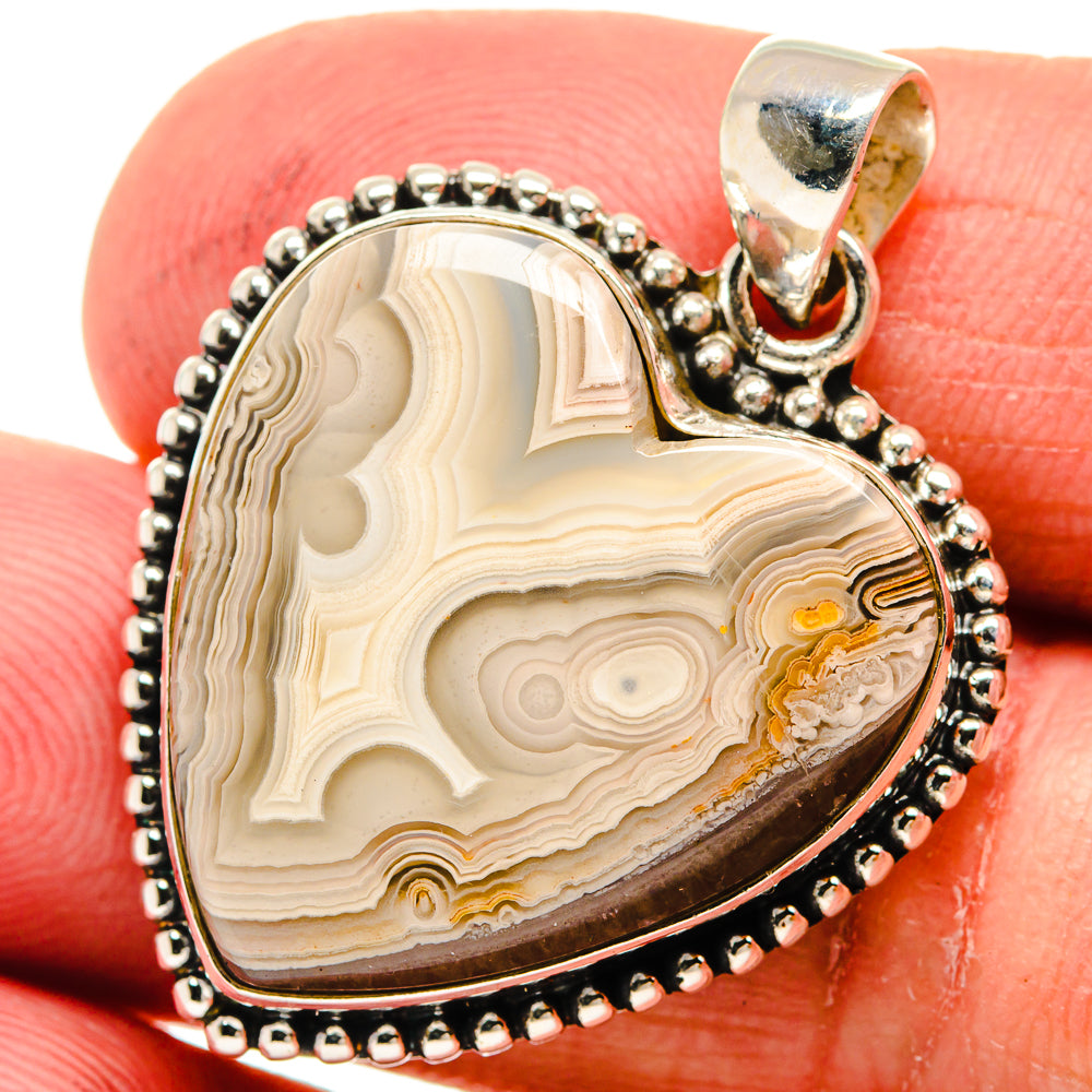 Laguna Lace Agate Pendants handcrafted by Anasilvercos - PD23522