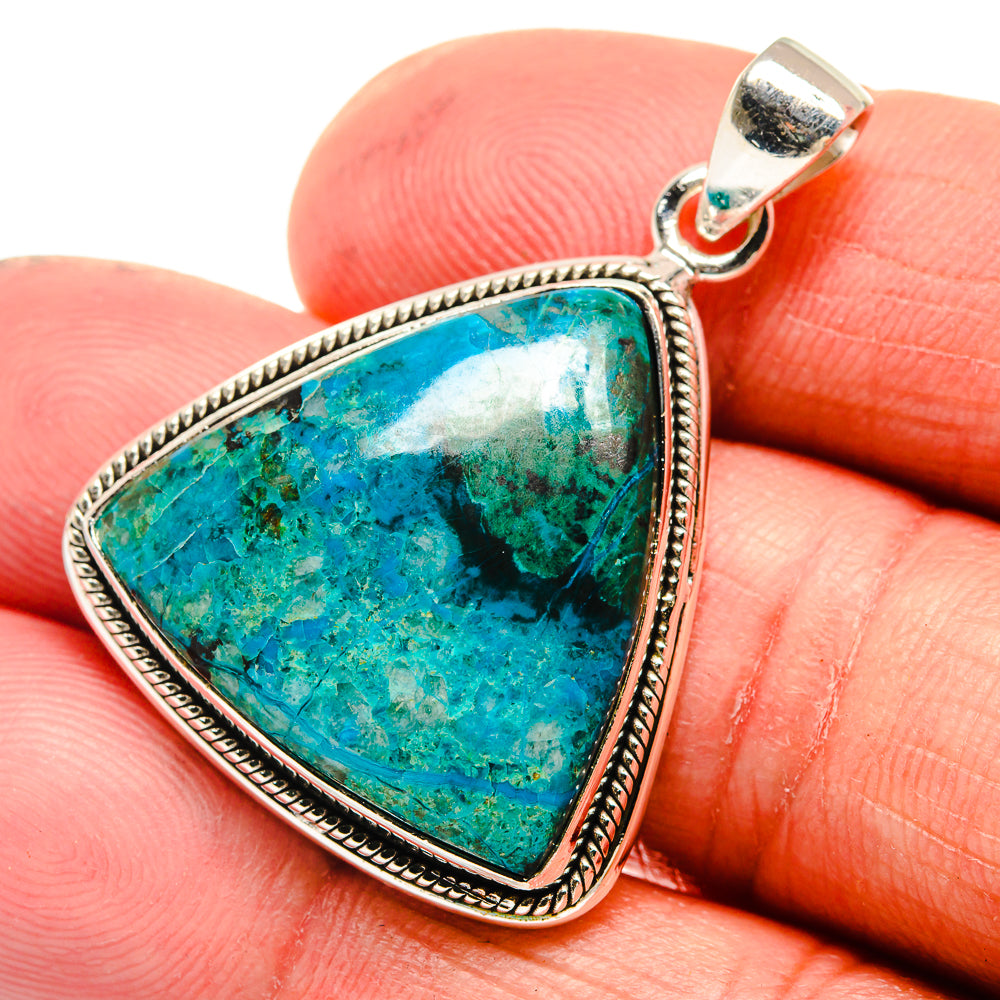 Chrysocolla Pendants handcrafted by Anasilvercos - PD23527