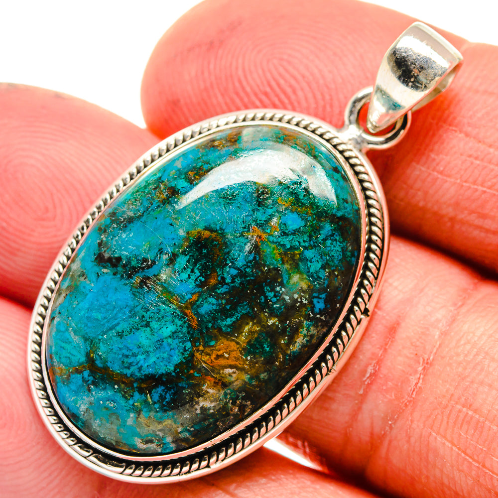 Chrysocolla Pendants handcrafted by Anasilvercos - PD23529