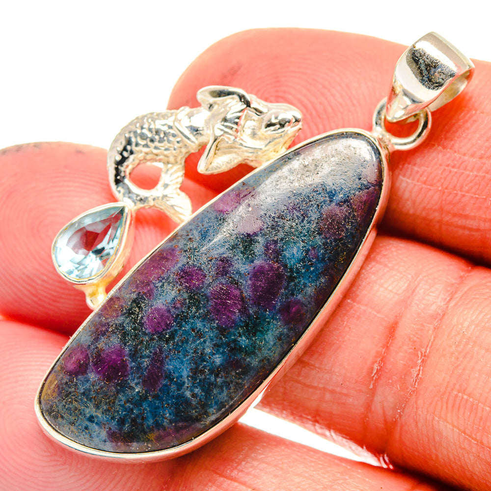 Ruby Fuchsite Pendants handcrafted by Anasilvercos - PD23536