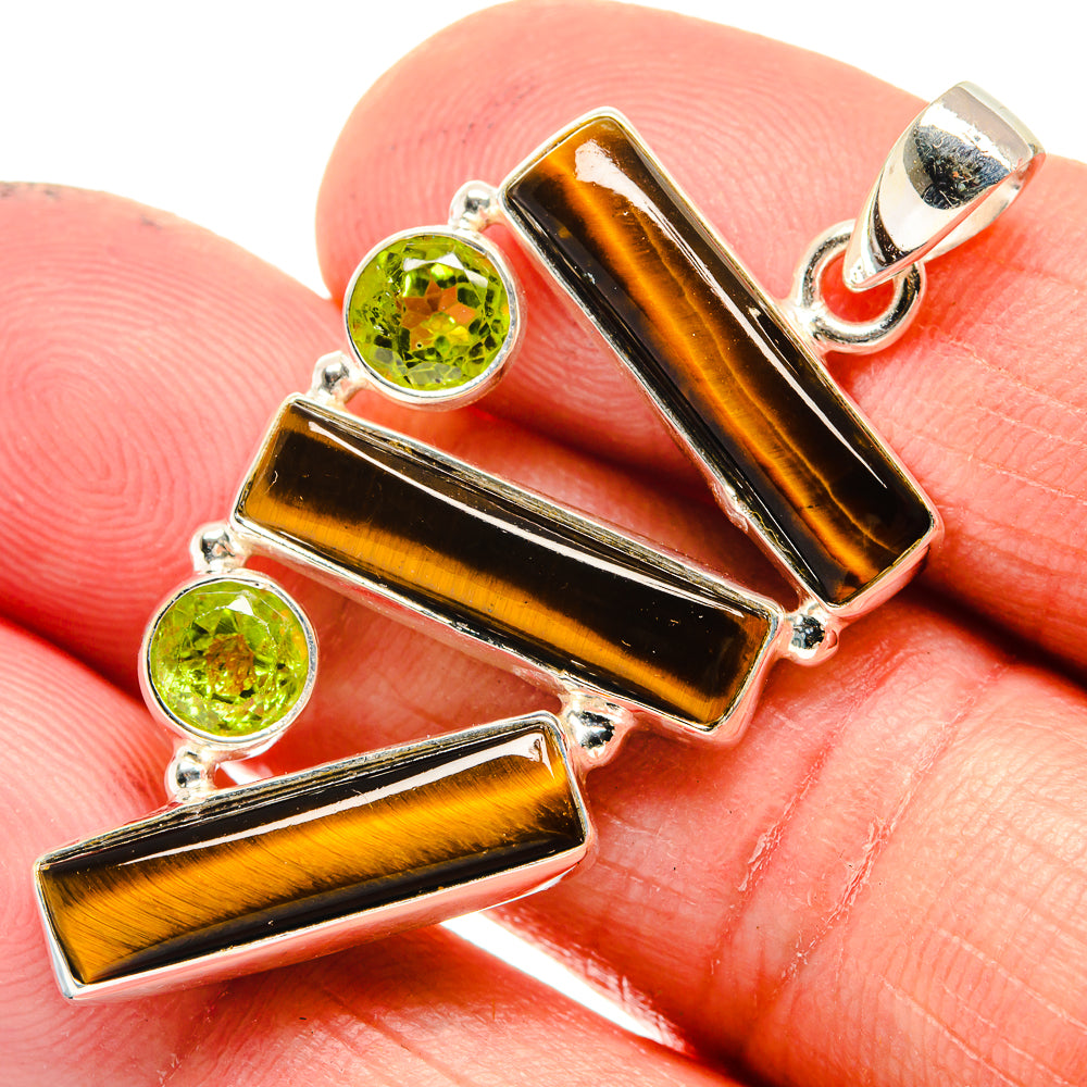 Tiger Eye Pendants handcrafted by Anasilvercos - PD23541