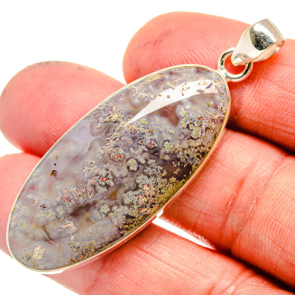 Plume Agate Pendants handcrafted by Anasilvercos - PD23546