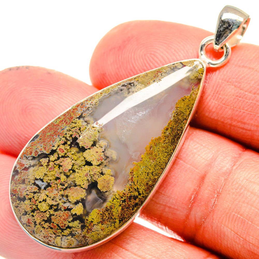 Plume Agate Pendants handcrafted by Anasilvercos - PD23555
