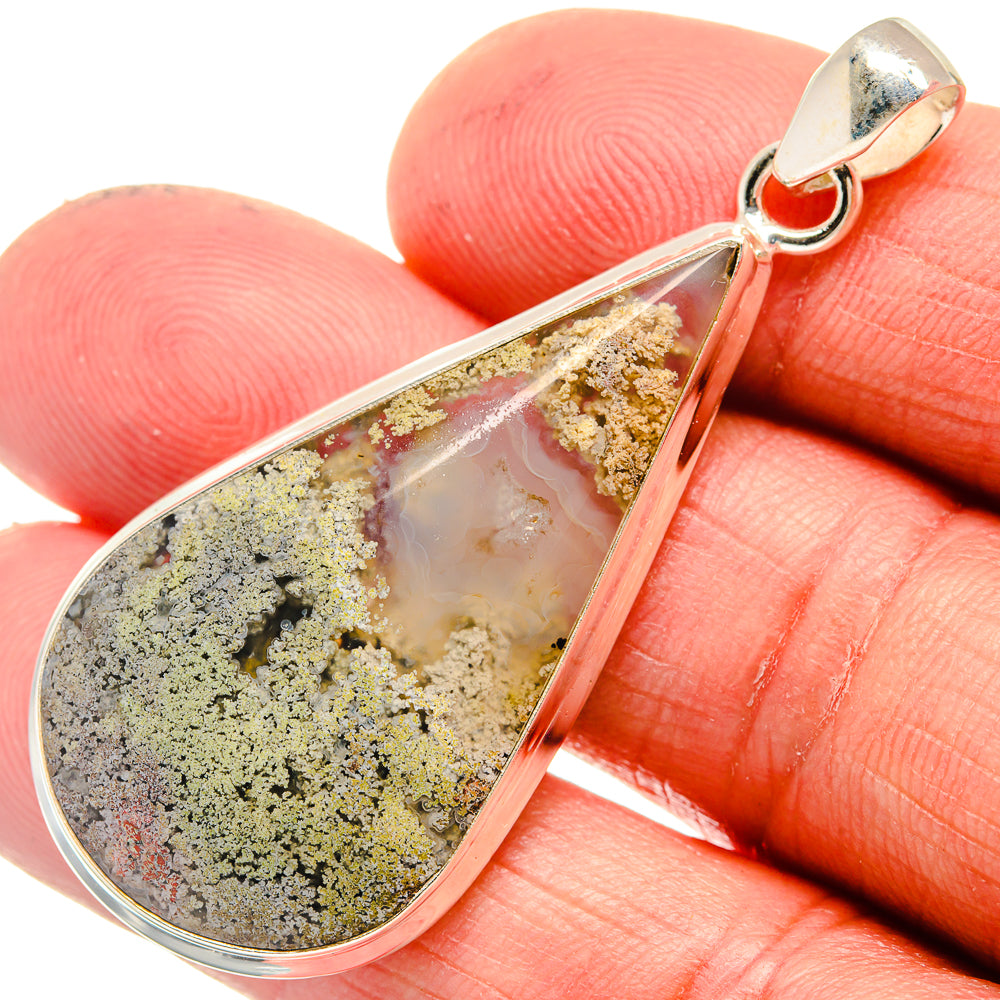 Plume Agate Pendants handcrafted by Anasilvercos - PD23559