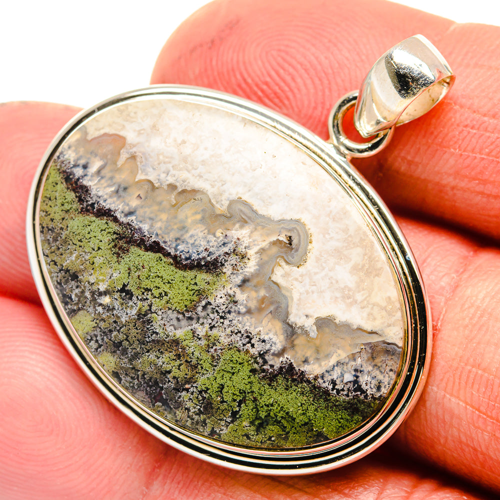 Plume Agate Pendants handcrafted by Anasilvercos - PD23565