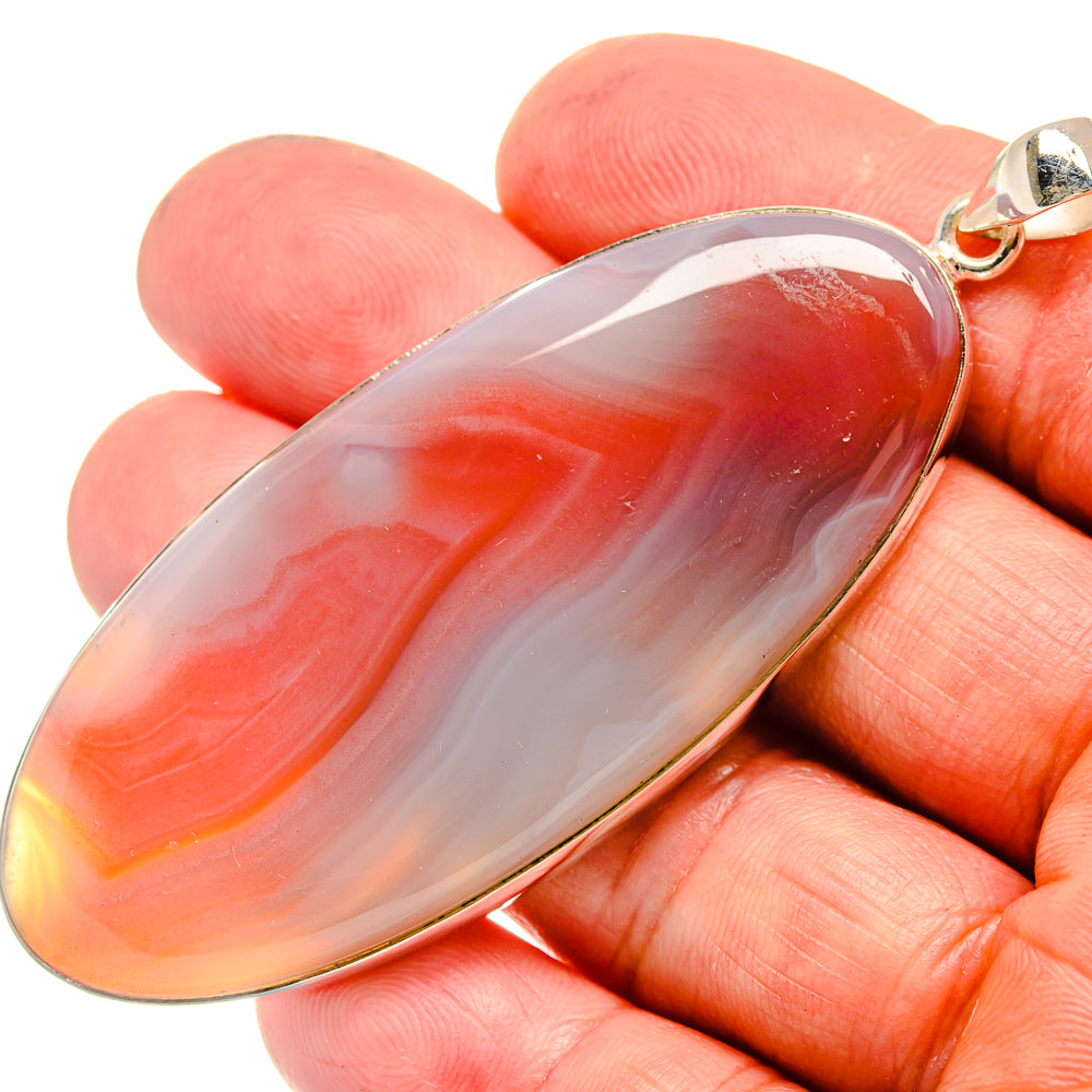 Red Botswana Agate Pendants handcrafted by Anasilvercos - PD23602
