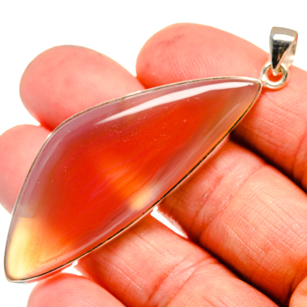Red Botswana Agate Pendants handcrafted by Anasilvercos - PD23605