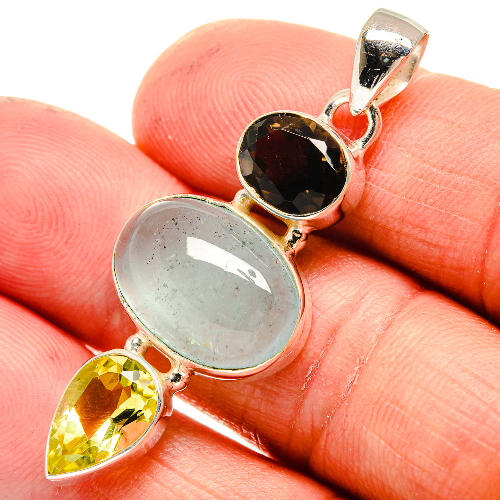 Aquamarine Pendants handcrafted by Anasilvercos - PD23625