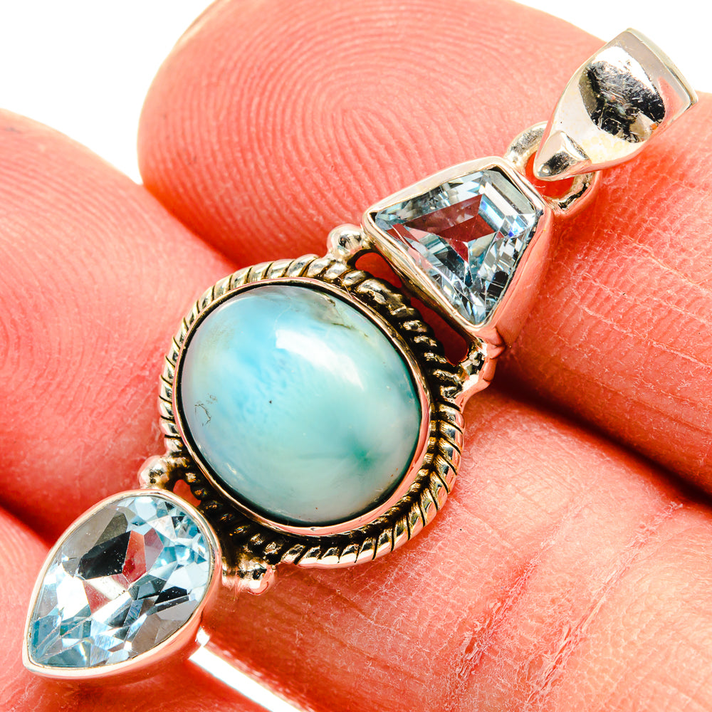 Larimar Pendants handcrafted by Anasilvercos - PD23685