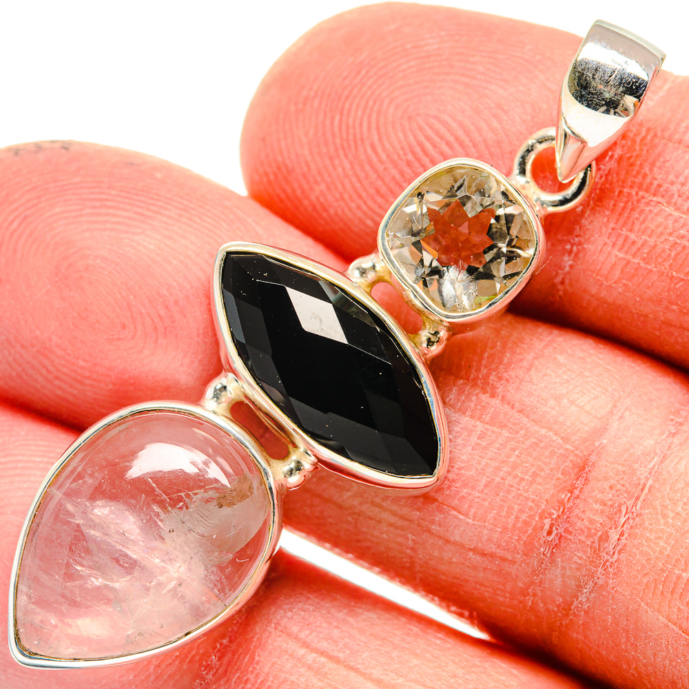 Rose Quartz Pendants handcrafted by Anasilvercos - PD23690