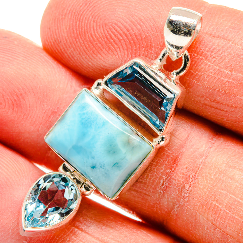 Larimar Pendants handcrafted by Anasilvercos - PD23691