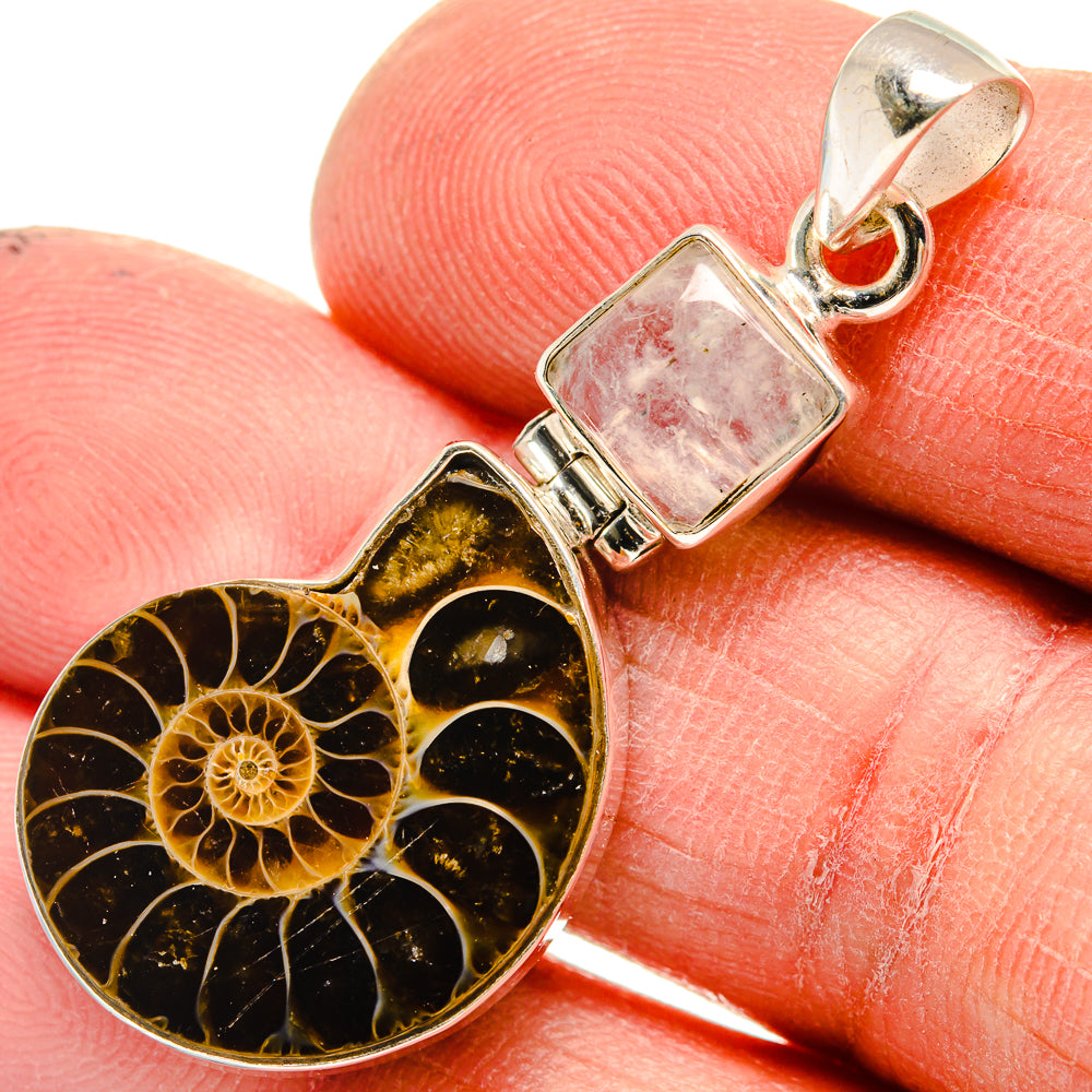 Ammonite Fossil Pendants handcrafted by Anasilvercos - PD23709