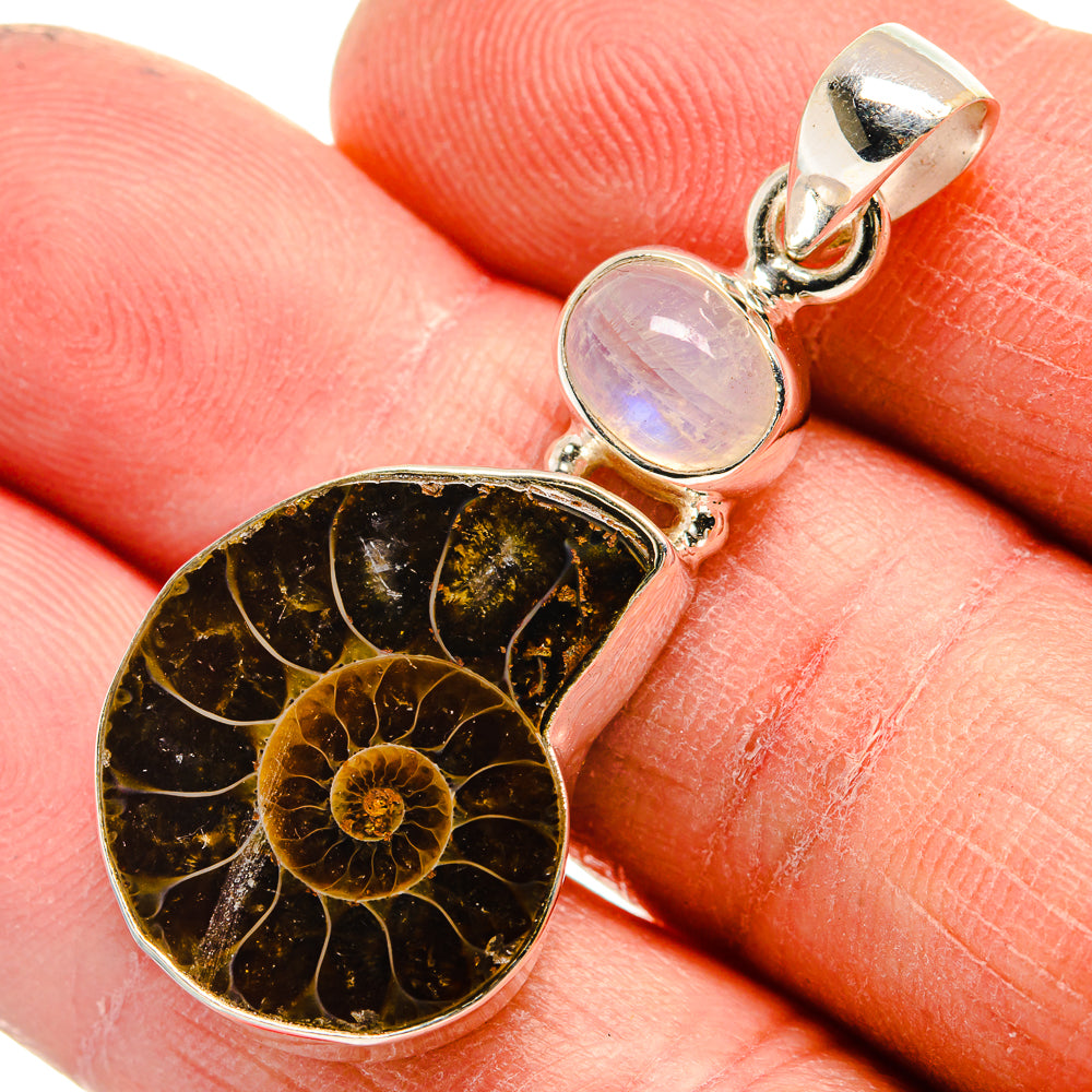 Ammonite Fossil Pendants handcrafted by Anasilvercos - PD23712