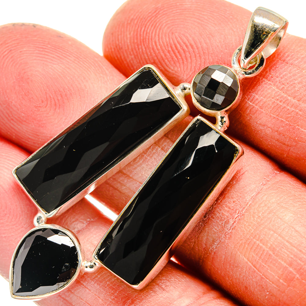 Black Onyx Pendants handcrafted by Anasilvercos - PD23717