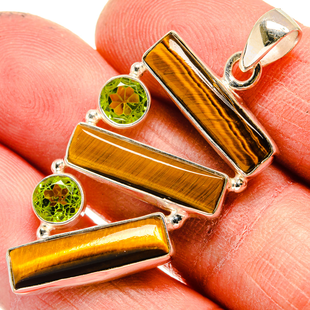 Tiger Eye Pendants handcrafted by Anasilvercos - PD23722