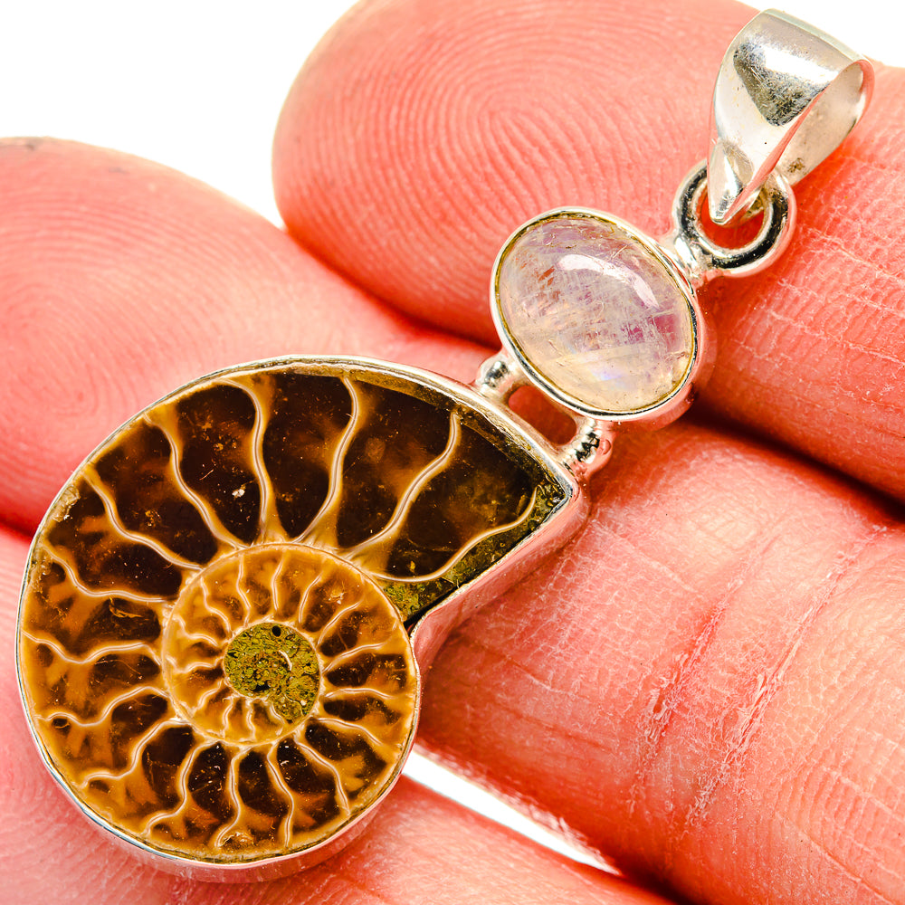 Ammonite Fossil Pendants handcrafted by Anasilvercos - PD23729