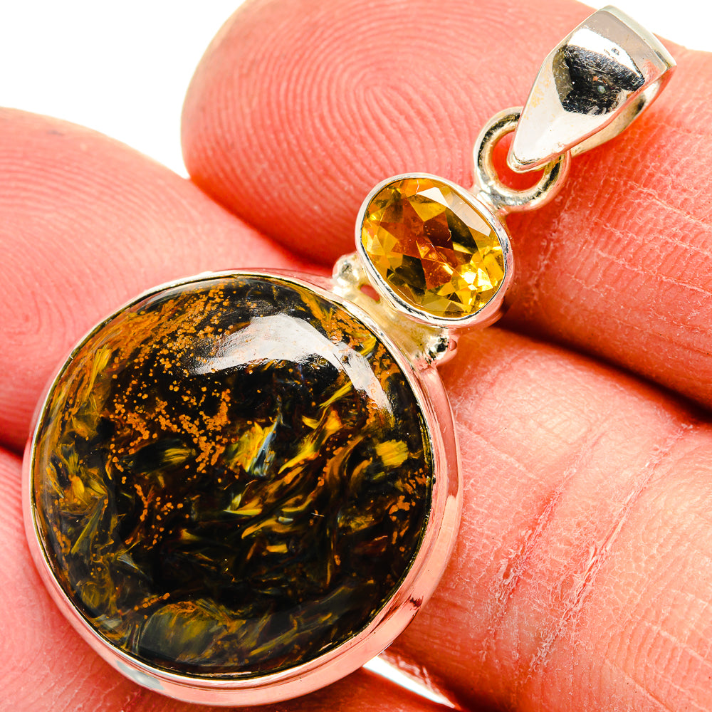 Golden Pietersite Pendants handcrafted by Anasilvercos - PD23731