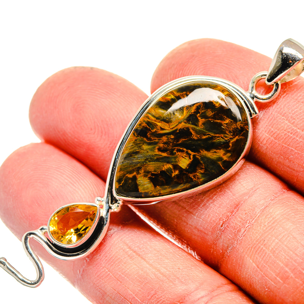 Golden Pietersite Pendants handcrafted by Anasilvercos - PD23737