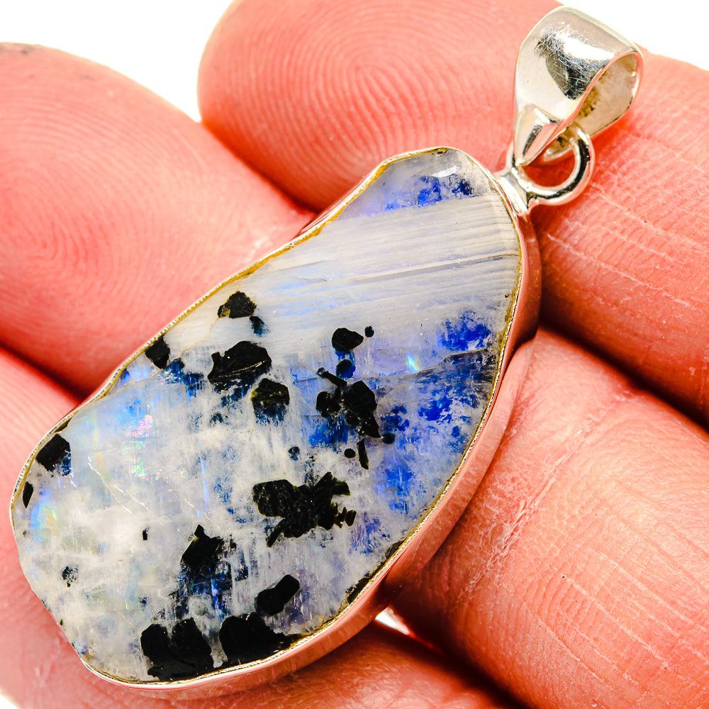 Rainbow Moonstone Pendants handcrafted by Anasilvercos - PD23743