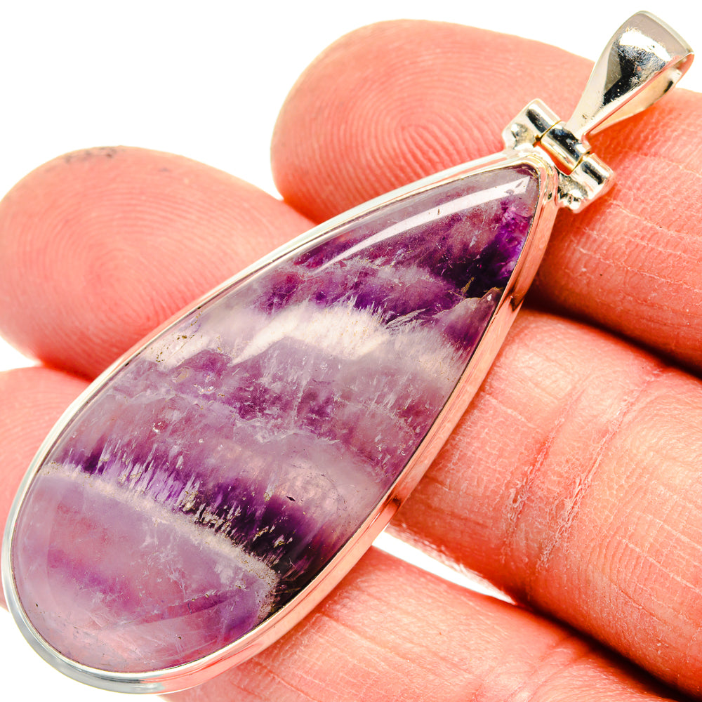 Chevron Amethyst Pendants handcrafted by Anasilvercos - PD23760