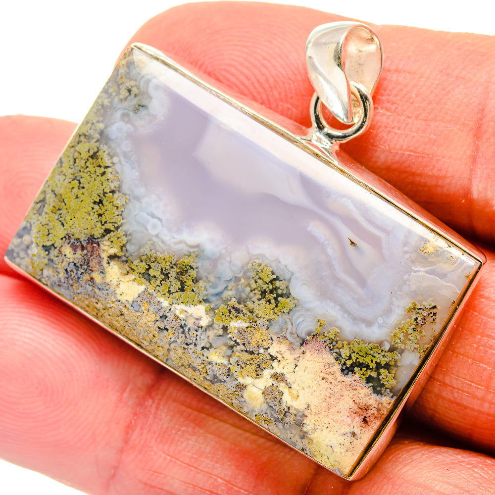 Indonesian Plume Agate Pendants handcrafted by Anasilvercos - PD23787