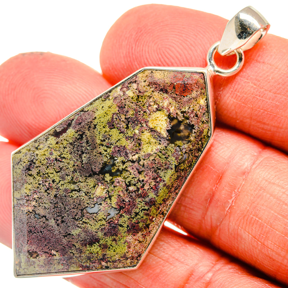Indonesian Plume Agate Pendants handcrafted by Anasilvercos - PD23790