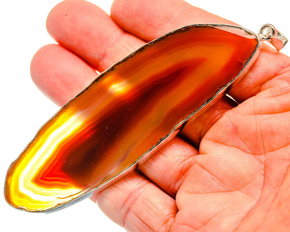 Red Geode Slice Pendants handcrafted by Anasilvercos - PD23812